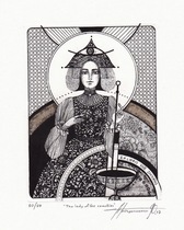 Ukrainian-Yulia Protsyshyn (Yulia) bronze version of the book collection ticket Lady Camellia