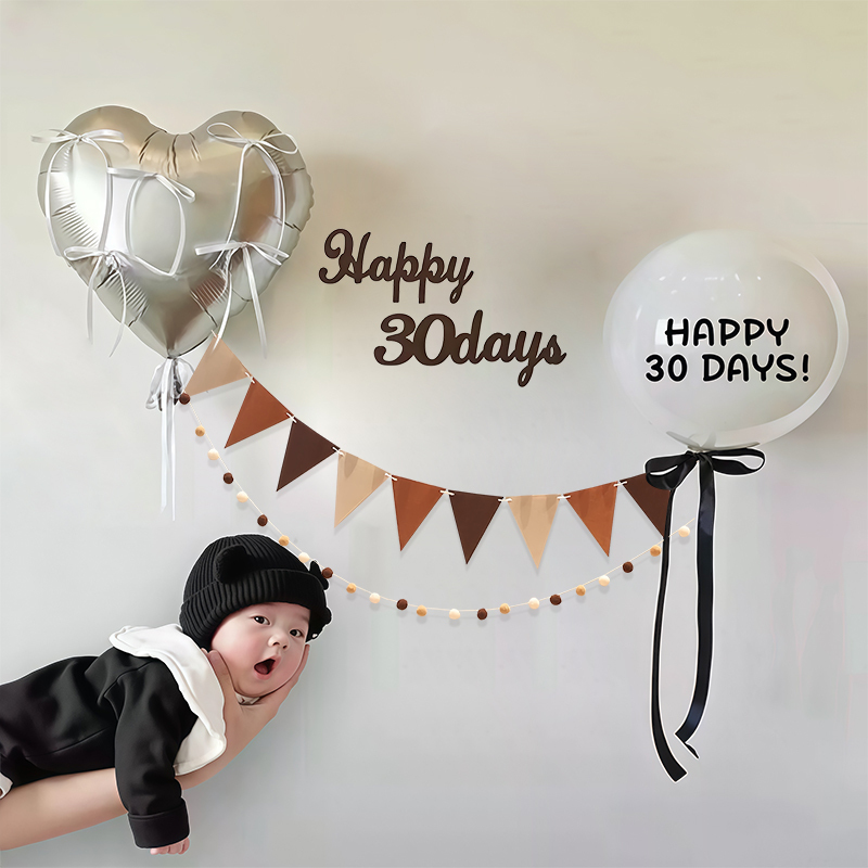 30-Day Full Moon Banquet Photo Props for Baby Boys, Infant Ceremony, 100-Day Gift Setup, Background Balloons 30-Day Full Moon Banquet Photo Props for Baby Boys, Infant Ceremony, 100-Day Gift Setup, Background Balloons