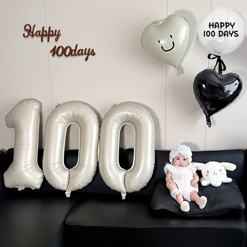 Baby's 100-Day Celebration Decoration Photo Props Scene Setup Home Background Cloth Full Moon 30 Balloons Baby's 100-Day Celebration Decoration Photo Props Scene Setup Home Background Cloth Full Moon 30 Balloons