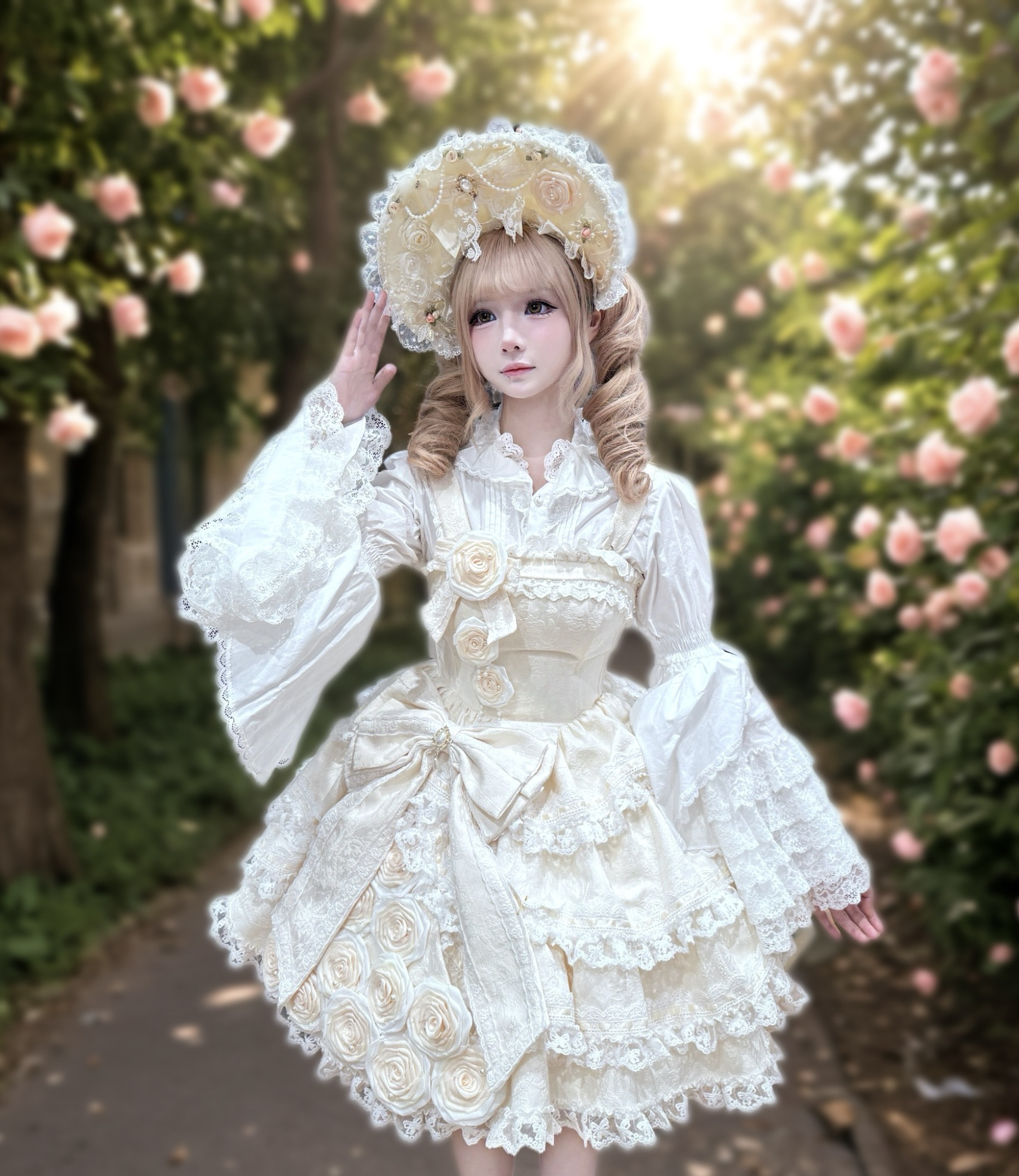 告白玫瑰现货掉落:优雅轻花嫁公主裙,生日站裙新宠儿!-lolita-淘宝好物网