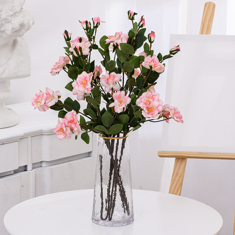 Iceberg Beauty Rose Simulation Flower Single Branch Flower Living Room Furnishings Interior Decoration Silk Fake Bouquet Ornament Set