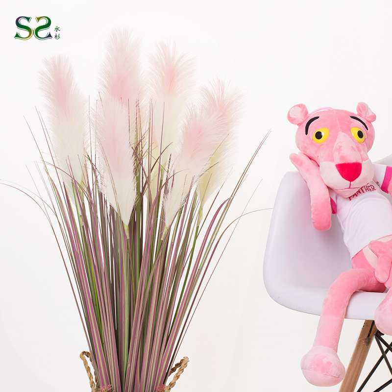 Net red pink reed grass simulation of Nordic green plant decoration flower bouquet landing high quality simulation plant green plant room
