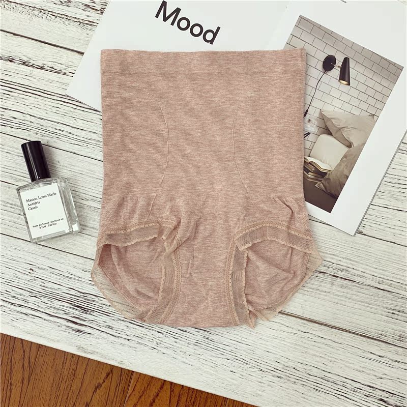 Bốn túi! Bụng, hông, bụng, dễ mặc, eo nhỏ, ren, eo cao, đồ lót mỏng quần lót nữ cao cấp