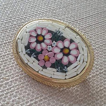 Western antique jewelry Italian mosaic antique brooch 2 pin collectibles