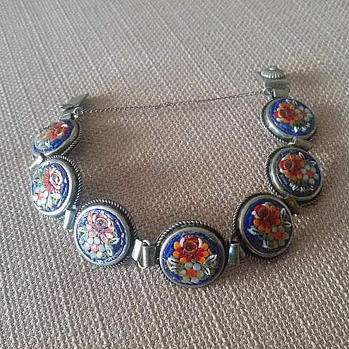Western Antique Jewelry European Antique Accessories Italian Mosaic Mosaic Mosaic Antique Bracelet Hand 2