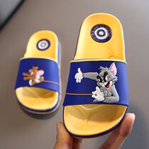 Ultraman childrens slippers mens summer indoor non-slip one family of three soft bottom Superman word parent-child drag girl