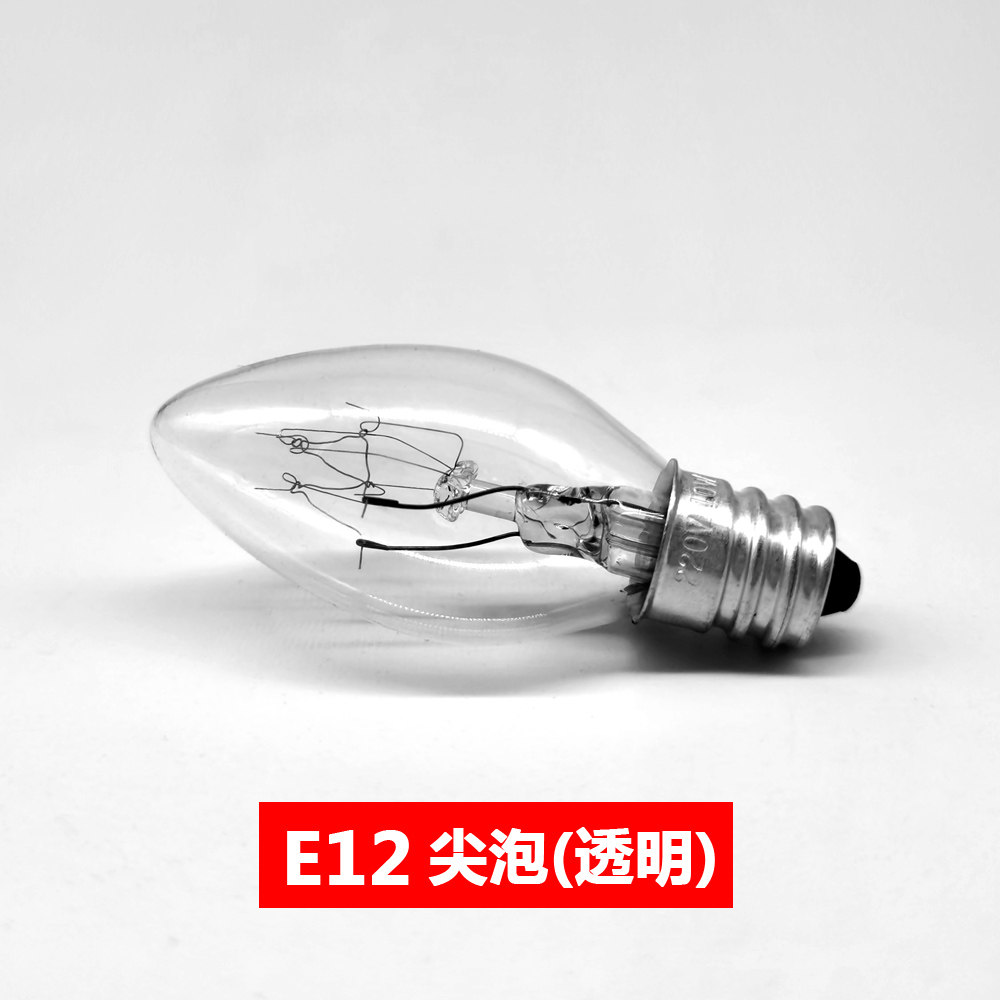 Transparent candle bulb pointed bubble candle bulb dimmable tungsten bulb E12 E14 E27 screw