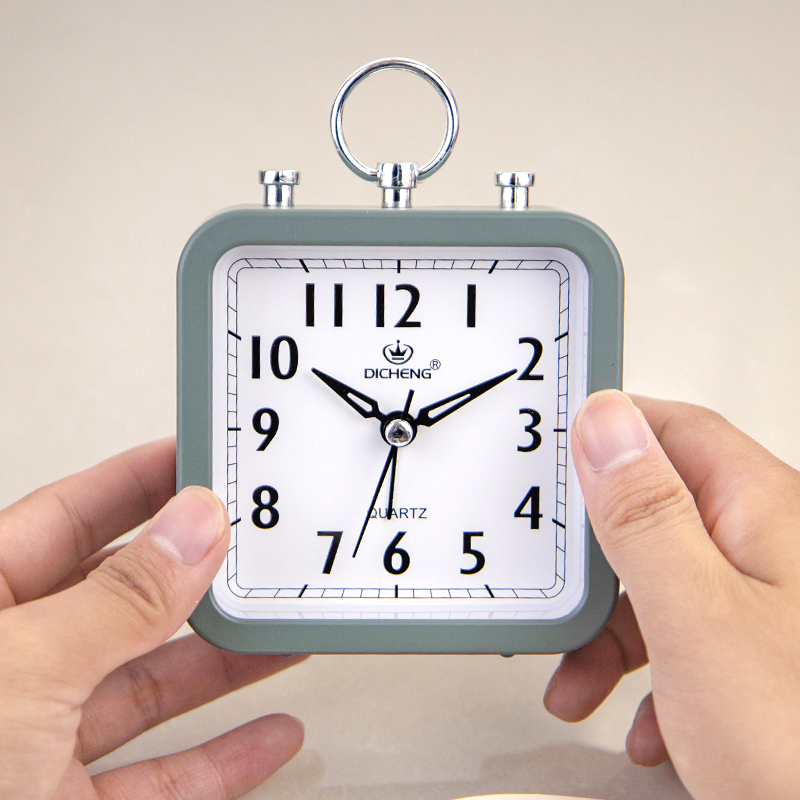 Nordic Style Simple Small Alarm Clock in Candy Colors, Can Be Hung on the Wall, Creative Silent Sweep-Second Clock for Students and Office Workers Nordic Style Simple Small Alarm Clock in Candy Colors, Can Be Hung on the Wall, Creative Silent Sweep-Second Clock for Students and Office Workers