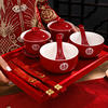 Tea cups, special wedding bowls, chopsticks and cups set