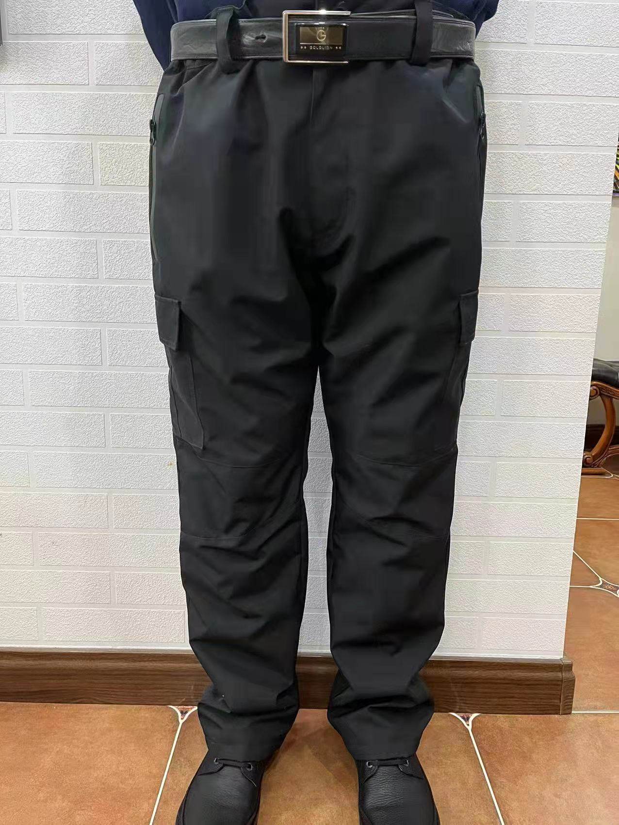 Substitute Driving Master Take-away Rider Submachine Clothing Material All Season Versatile Full Black With Kneecap Windproof Warm Riding Pants-Taobao