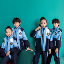 School uniforms submachine clothing autumn and winter suit three sets of mens and womens games class uniforms for elementary school children