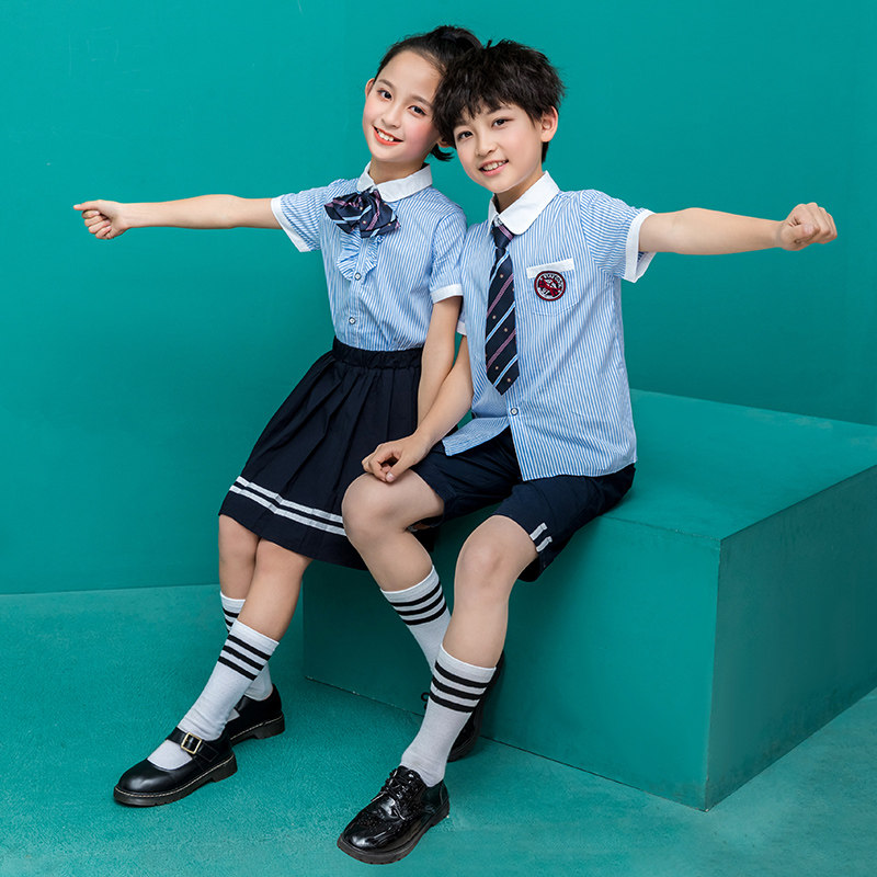 Primary school uniform suit for boys and girls spring and autumn children's English College wind suit for kindergarten suit