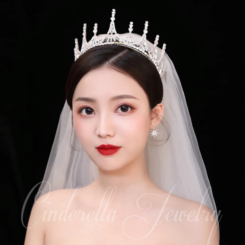 Bride Goddess Headwear Crown Jewel Son Ensemble Tennis Net Red Birthday Gift Han Style Wedding Super Fairy Atmospheric Headwear