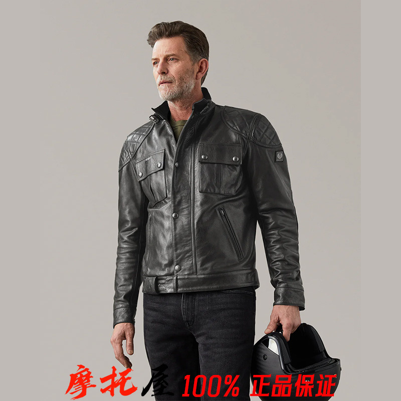 British Belstaff Brooklands Motorcycle Leather Jacket Riding Clothing Retro British Belstaff Brooklands Motorcycle Leather Jacket Riding Clothing Retro