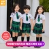 Quần áo mẫu giáo hè ngắn tay đồng phục học sinh mới đặt quần áo tiểu học lớp quần áo tốt nghiệp phong cách Anh - Đồng phục trường học / tùy chỉnh thực hiện quần đồng phục học sinh Đồng phục trường học / tùy chỉnh thực hiện