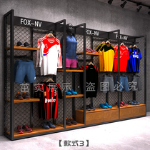 Sports and leisure clothing store display rack Floor-to-ceiling wall outdoor jersey creative display rack high-end mens clothing rack