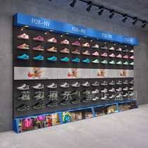 Sneaker store shoe rack display rack shelf Floor-to-ceiling wall store shoe holder commercial display rack container double layer