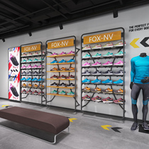 Shoe store shoe rack display rack upper wall floor-to-ceiling sports outdoor store childrens shoe rack commercial shoe holder display rack tide