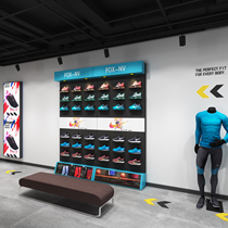 Shoe store shoe rack display rack with light tide shoes floor-to-ceiling sports shoe rack Commercial store upper wall shoe holder display rack