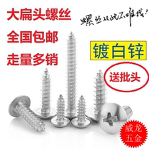 Iron M4M5 cross large flat head self-tapping screw galvanized large flat tapping round head umbrella head cap