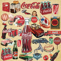 Europe and the United States retro Coca-Cola sticker suitcase suitcase rod box sticker Waterproof computer guitar retro sticker art