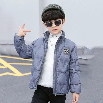 French Children's Lightweight down Jacket for Boys, White Duck down Lining, Warm Autumn and Winter Cotton Coat for Older Boys