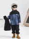French Children's Outdoor Jacket for Boys, 3-in-1 Detachable Spring and Autumn Style, Fleece-Lined Coat, Children's Clothing for Boys, Baby Spring Outfit