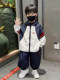 French Boys' Outfit 2026 Spring New Stylish Children's Windbreaker Jacket Spring Outfit Baby Sports Two-Piece Set