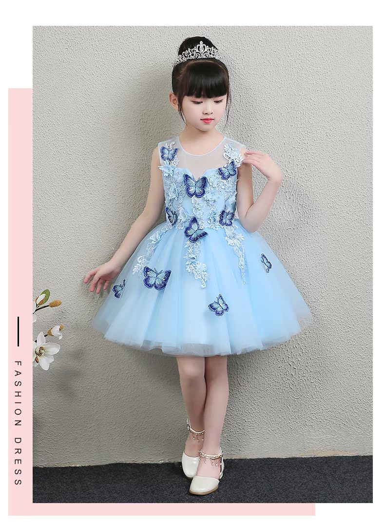Trẻ em ăn mặc 2018 mới công chúa váy cô gái hoa cô gái tổ chức sinh nhật fluffy đàn piano trang phục mùa hè quần áo phù rể cho bé trai