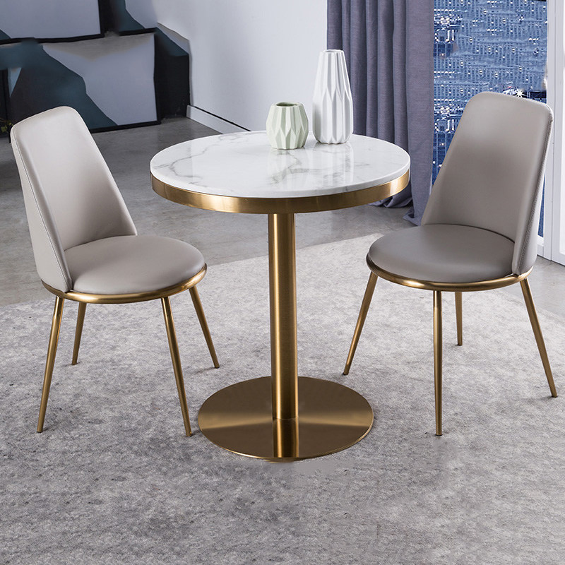 Sample House Exhibition Center negotiates table and chairs Net red marble small round table modern light luxury commercial reception one table four chair combination