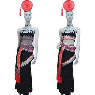 Trajes de baile profesionales del grupo étnico dai hechos a medida, accesorios y trajes de actuación de shao duoli, trajes de baile en solitario del grupo étnico dai