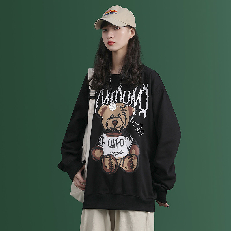 2022 autumn new style capless plus velvet thick cotton T women's country tide ins lazy wind American oversize coat