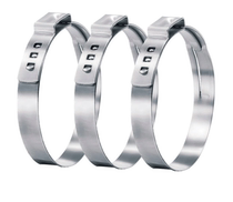 304 stainless steel single ear stepless clamp national standard throat rubber pipe clamp automobile oil pipe clamp polishing