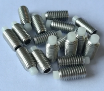 304 stainless steel headless hexagon socket rubber head tightening machine rice M3M4M5M6M8M10M12 white plastic POM top wire