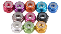 Aluminum alloy nylon anti-loose self-locking nut DIN985 Ni cap light aluminum fancy locking hexagon nut M2M3M4M5