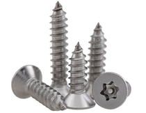 304 stainless steel countersunk head plum blossom with Post pin pin anti-theft self-tapping screw flat head self-tapping screw ST2 9ST4 8