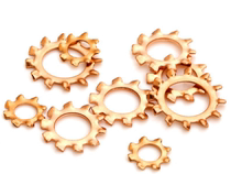 Brass GB862 1 external tooth A locking washer chrysanthemum washer red copper outer tooth flat pad outer multi-tooth copper meson