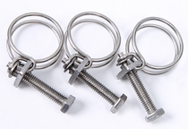 304 stainless steel double wire throat hoop strong steel wire hoop rubber tube clamp hoop double wire hoop