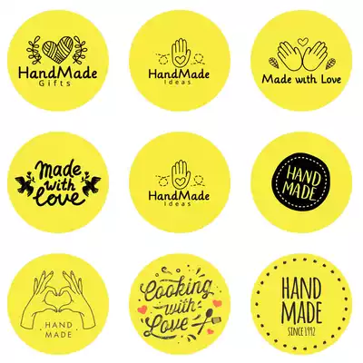 Baking self-adhesive stickers custom cake shop round stickers custom handmade handmada label stickers