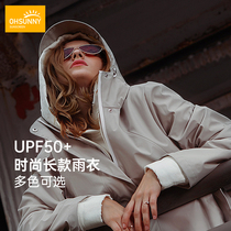 ohsunny raincoat long full body waterproof windbreaker outdoor riding fashion trendy brand mens and women coat adult poncho