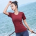 Mùa hè mới áo thun ngắn tay chạy thể thao ngoài trời áo sơ mi thông thường yoga Quần áo Pilates phụ nữ nhanh khô thể dục