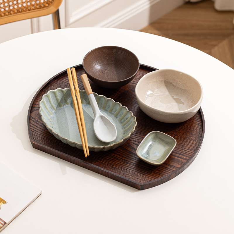 Modern Housewife Ceremonial Tableware for One Person, Household Bowls and Plates, Postpartum Bowl and Plate Set, Breakfast Presentation Tray