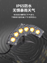 Outdoor Waterproof Led Corrugated Lamp Ancient Building Ancient Building Cool Pavilion Tile Face Arched Tile Light Roof Landscape Brightening Lamp