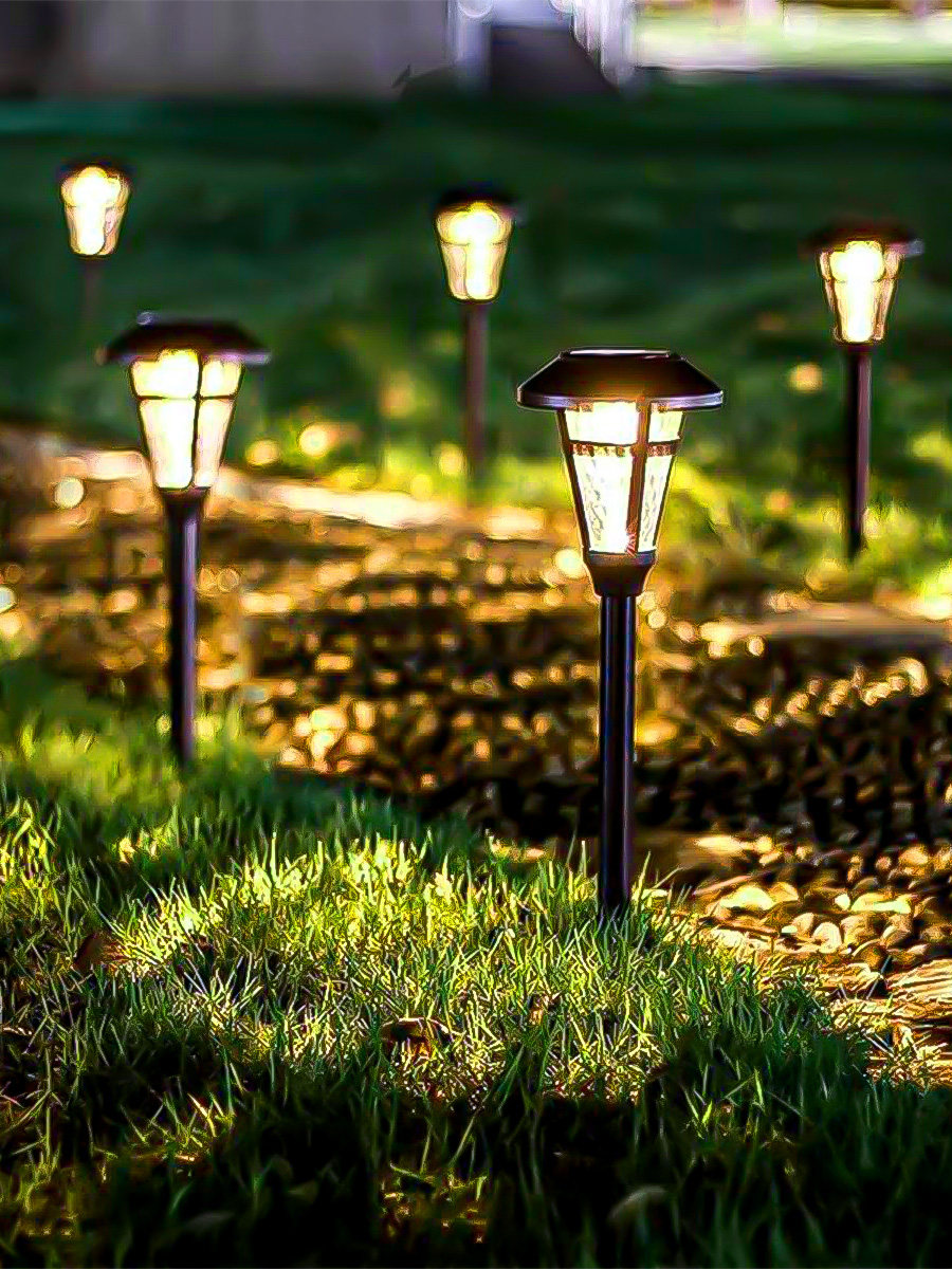 Solar Grass Terrace Lamp Outdoor Courtyard Lamp Garden Villa Waterproof Ground Insert Decorated Street Lamp Yard Sensing Little Nightlight