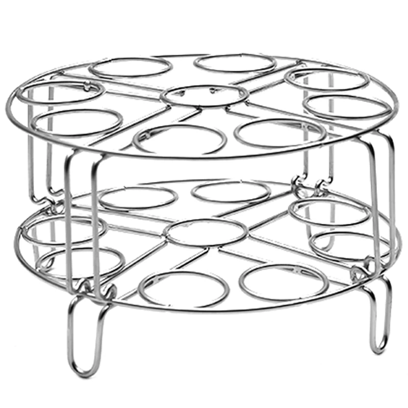 Xishi 304 stainless steel double -layer steaming egg rack household multi -function steamer steamer steaming dumpling pad steamer steamer