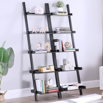  Ruizhen home Nordic style simple shelf storage rack Living room simple floor-to-ceiling wooden multi-layer shelf household