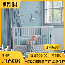  Ruizhen home Nordic modern solid wood fence European crib Newborn baby crib Princess bed multi-function