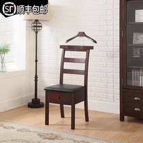  American solid wood hanger Floor hanger Bedroom simple coat rack Living room clothes rack Office suit rack