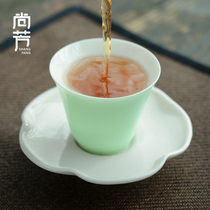 Shangfang ceramic hipster master cup tea set handmade Cup kung fu tea single Cup home with coaster tea cup
