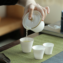 Shangfang travel tea set suit creative portable bag a pot of four tea cups small set of ceramic outdoor containing quick guest cup